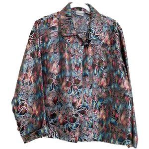 Chico’s lightweight Metallic Jacket \ Blazer  (Chico’s   Size 2  L\12)